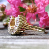 14k Yellow Gold Baguette Diamond Horse Shoe Ring DFR-260xxx