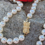 14K Yellow Gold Cultured Pearl Strand w/Clasp DEJ-24495