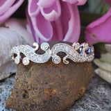 14K White Gold Diamond Filigree Band DWB-24748