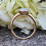 14K Yellow Gold Round Diamond Cluster Ring DSR-23791