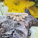 14K Yellow Gold Diamond Tiara Style Band - DWB-24739