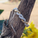 14K White &Yellow Gold Diamond & Rope Twist  Band DWB-24740
