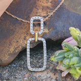 14K White & Yellow Gold Diamond Pendant DPD-26946
