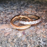 14K Yellow Gold  Tiny Diamond Huggie Earrings DER-26051