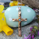 14K Rose Gold Filled Vintage Cross ZGF-5040