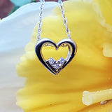 10K White Gold Diamond Heart Pendant DPD-26952
