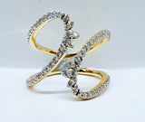 14K Yellow Gold .50CTW Diamond Open Space Ring DFR-26087