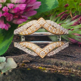 14K Yellow & White Gold Diamond Ring Guard DWB-24759