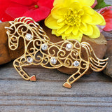 Vintage Open Large Horse Brooch ZGF-05084