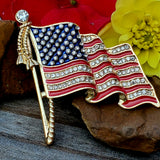Waving Flag Rhinestone  ZGF-05103