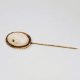 14k Yellow Gold Cameo Stick Pin DEJ-24544