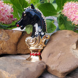 Black Horse Head Brooch  ZGF-05091
