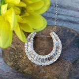 18K Yellow Gold Baguette & Round Diamond Horse Shoe Pendant  DPD-26971