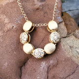 18K Yellow Gold Diamond Horse Shoe Pendant DPD-26972