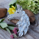 Horse Head Brooch Silver ZGF-05095
