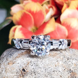 14K White Gold 1.33CTW Diamond Ring -DSR-23809