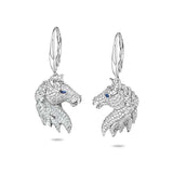 Alamea Sterling Silver CZ Large Horse Head Pendant- SCZ-10031