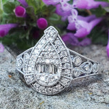 10K White Gold .38CTW Diamond Pear Cluster Ring DFR-26100