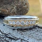 10K Two Tone .50CTW Diamond Mens Band DWB-24780