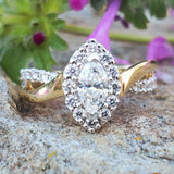14K Two Tone .75CTW Marquise Infinity Engagement Ring DSR-23812