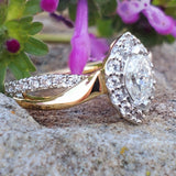 14K Two Tone .75CTW Marquise Infinity Engagement Ring DSR-23812
