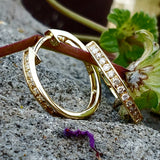 10K Yellow Gold .25CTW Diamond Hoop Earrings DER-26084