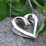 10K Two Tone Reversible Heart Pendant DEJ-24686