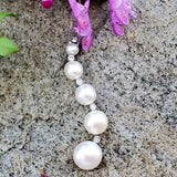 10K White Gold Pearl and Diamond Journey Pendant DEJ-24683