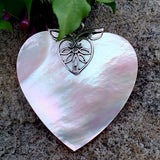 Sterling Silver Mother of Pearl Heart Pendant DEJ-24675