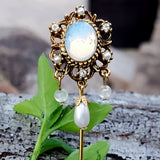 Stick Pin With Pearl and Opal DEJ-24702