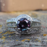 14K Alexandrite and Diamond Ring DCR-24461