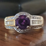 14K Alexandrite and Diamond Ring DCR-24461