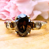 14K Yellow Gold 1.89ctw Cognac Color Lab Grown Diamond Ring DSR-23800