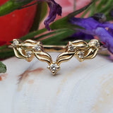 14K Yellow Gold Nature Inspired Contour Band DWB-24784