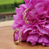 14K Gold Diamond Infinity Hoop Earrings DER-26057