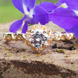 14K Yellow Gold .45ctw Round Diamond Filigree Ring DSR-23823