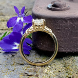 14K Yellow Gold 1 Carat Heart Shape Diamond Solitaire Ring DSR-23824