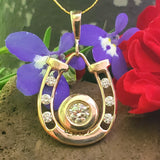 14K Yellow Gold .60CTW Diamond Horseshoe Pendant DPD-26999