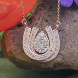 10k Rose Gold .40CTW Diamond Double Horse Shoe Pendant  DPD-27049