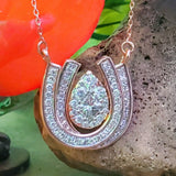 10k Rose Gold .40CTW Diamond Double Horse Shoe Pendant  DPD-27049