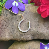 10k Yellow Gold Diamond Horse Shoe Pendant DPD-26969