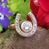 14K/10k Rose Gold .56ctw Diamond Horse Shoe Ring  DFR-26105