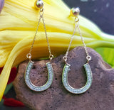 10k Yellow Gold .20CTW Diamond Horseshoe Earrings - DER-26086
