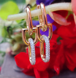 14k Yellow Gold .36ctw Diamond Dangle Equestrian Earrings  DER-26064