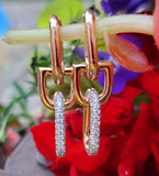 14k Yellow Gold .36ctw Diamond Dangle Equestrian Earrings  DER-26064