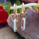 14k Yellow Gold .36ctw Diamond Dangle Equestrian Earrings  DER-26064