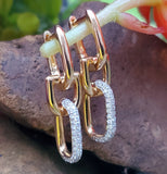 14k Yellow Gold .36ctw Diamond Dangle Equestrian Earrings  DER-26064