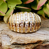 10K Yellow Gold 1CTW Diamond Dome Ring DEJ-24741