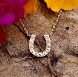 14K Yellow Gold .25CTW Diamond Horseshoe Pendant DPD-27080