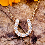 14K Yellow Gold .50CTW Diamond Horseshoe Pendant DPD-27081